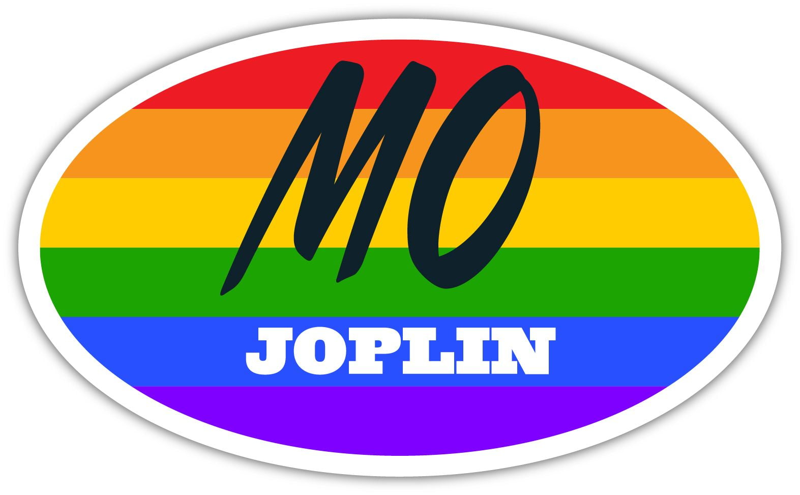 Joplin MO Missouri Jasper County Rainbow Pride Flag 6 Stripes Pride