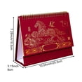 thumbnail image 6 of Jiibva 2026 Red Table Calendar Chinese Style Desk Planner Standing Flip Calendar for Home Office Academic Family Supplies, 6 of 7