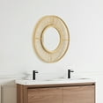 thumbnail image 4 of Natural Creative Home Decor Hanging Woven Bamboo Wall Mirror Round Shape, 4 of 5