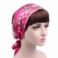 thumbnail image 5 of Floral Satin Sleeping Cap for Women Chemotherapy Patients with Rosy Prints and Hair Protection Features, 5 of 5