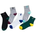 thumbnail image 2 of Men Sports Low Cut Quarter Ankle Socks Men's Casual Sport Breathable Socks Pack of 5 Pairs, 2 of 12