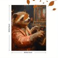 thumbnail image 3 of Qisvanset 12x16 Inch Gambling Sloth Canvas Wall Art, Whimsical Casino Animal Vintage Home Ornament, 3 of 8