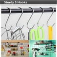 thumbnail image 4 of Tutuviw 3.14 inch Stainless Steel S Hooks - Silver S Shaped Hook - Hanger Hooks - Ideal for Hanging pots and Pans, Plants, Utensils, Towels, Set of 18, 4 of 7