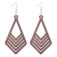 thumbnail image 5 of Fiudx Pendientes de Madera, Elegante Diseño Geométrico Hueco, Accesorio Ligero y Versátil, Forma Cuadrada Única, Prenda de Moda, para Uso Diario Informal, Disponible En 8 Colores., 5 of 5