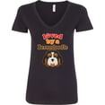 thumbnail image 3 of Inktastic Bernedoodle Dog Lover Women's V-Neck T-Shirt, 3 of 5