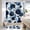 Blue Hexagon, variant on NEWEEN 4 Pcs Bathroom Shower Curtain Set,Durable Bathroom Decor Set with Rugs(Bath Mat,U Shape and Toilet Lid Cover Mat) and 12 Hooks,Sky Blue Honeycomb Marble
