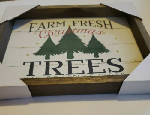 Details about   CHRISTMAS TREES Box Sign 11” X 9” X 1” By Sagebrush Fine Art Inc NEW 