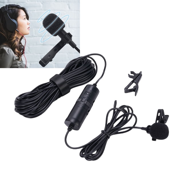 Micrófono De Solapa, Micrófono Lavalier Jack De 3,5 Mm, Portátil Plug And Play, Rotación De 360 Grados Para Transmisión En Vivo
