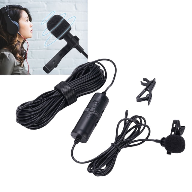 Micrófono De Solapa, Micrófono Lavalier Jack De 3,5 Mm, Portátil Plug And Play, Rotación De 360 Grados Para Transmisión En Vivo