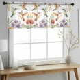 thumbnail image 2 of Spring Floral Valance Curtains for Kitchen/Living Room/Bathroom/Bedroom Window, Rod Pocket Small Topper Half Short Window Curtains Voile Sheer Scarf, Birds Summer Botanical Flowers Pastoral 42"x18", 2 of 8