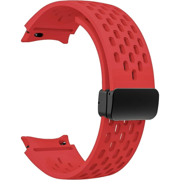 No Gap Watch Band for Samsung Galaxy Watch 7 40mm 44mm/Watch 6 Classic 43mm 47mm/Watch 5 Pro 45mm/Watch 4 Classic 42mm 46mm/Watch 6/5/4 40mm 44mm, 20mm Silicone Sport Bands Magnetic for Women Men