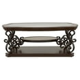 thumbnail image 6 of Laney 1-shelf Glass Top Rectangular Coffee Table Deep Merlot, 6 of 9