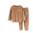 thumbnail image 2 of Cowsor Lounge Sets for Boys Girls Fuzzy Two Piece Outfits Fleece Winter Warm Pajamas Sets Fluffy Plush Top Fleece Pants Sleepwear, 2 of 4