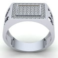 thumbnail image 3 of Natural 2ct Round Cut Diamond Mens Cluster Engagement Anniversary Ring Solid 14K Rose, White or Yellow Gold IJ SI2, 3 of 3