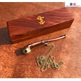 thumbnail image 4 of Nautical Maritime Brass/Copper Boatswain Whistle~Bosun Call Pipe~with Wood Box, 4 of 7
