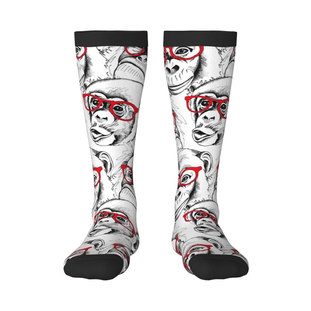 Balery Monkey Calcetines novedosos Calcetines deportivos Calcetines hasta la rodilla Calcetines de algodón Calcetines originales y geniales