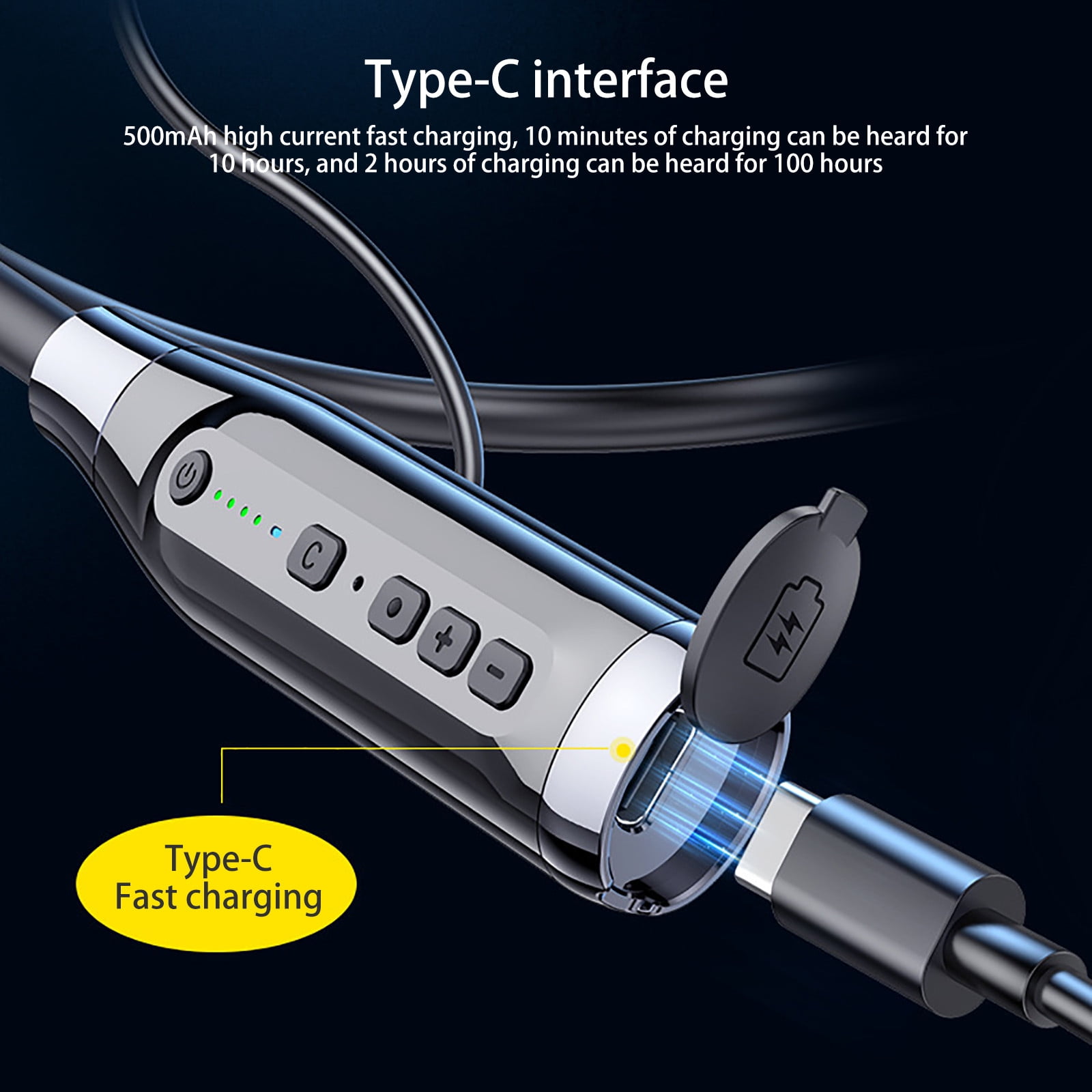 100 Hours Playtim E Bluetooth Headphones With Mic TF Card Slot Light&Comfortable Wireless Neckband Headset IPX5 Waterproof Sport Earbuds For Home Office,Wireless Headset With Microphone For Car