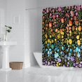 thumbnail image 2 of Dark Pioneer Flower Pattern Shower Curtain 72"x72" ,Bathroom Decorative Shower Curtains Set with 12 Hooks,Modern Waterproof Washable Shower Curtain, 2 of 6