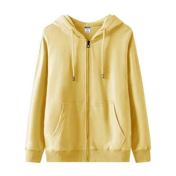 ‌LYMAYTER Women‌‌ ‌Zip Up Hoodie Casual Oversized Soft Sweatshirt Cozy Long Sleeve Jacket Outerwear‌ S-5XL