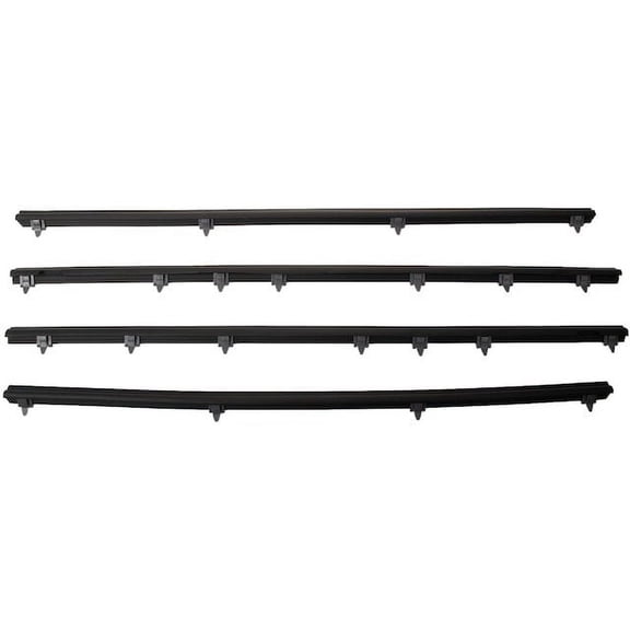 Door Window Belt Weatherstrip Kit 4 Piece - Compatible with 1984 - 1989 Toyota Pickup 1985 1986 1987 1988