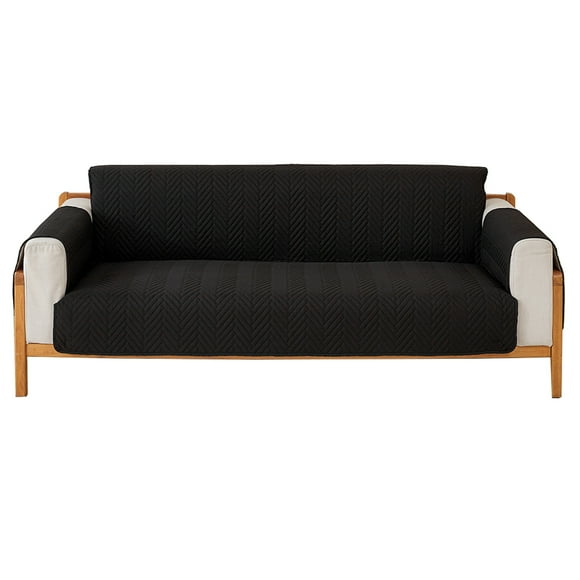 Nvzi Couch Cover Waterproofing Sofa cushion Reclining Chair Cover for Living Room Sofa Easy Fit Washable Furniture Sofa Protector (Recliner,Black)