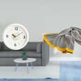 thumbnail image 2 of Reloj de pared decorativo, moderno y elegante, redondo, silencioso, sin , tejido a mano, con fibras acrílicas, ideal para sala de estar., 2 of 8