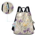 thumbnail image 5 of FORMRS Women's Travel Backpack Purse Anti-Theft Hidden Pockets Casual Shoulder Bag, Purple Floral Rabbit, 5 of 7