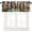 Italy-8, variant on Italian Landscape Valance Curtain European House Garden Nature Flower Vine Leaves Plant Rod Pocket Valance Window Treatments Short Curtains for Kitchen Bathroom 54x18inch