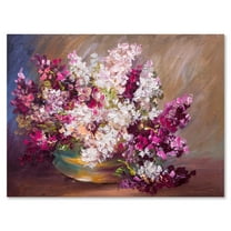 Designart ' Bouquet Of Still Life Lilacs ' Traditional Canvas Wall Art Print