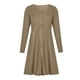 thumbnail image 4 of Vestidos Para Mujer Vestidos de Otoño Casual Otoño Sólido Erógeno Cuello en U Botones Manga Larga Cintura Vestido Odeerbi  ODB132546, 4 of 8