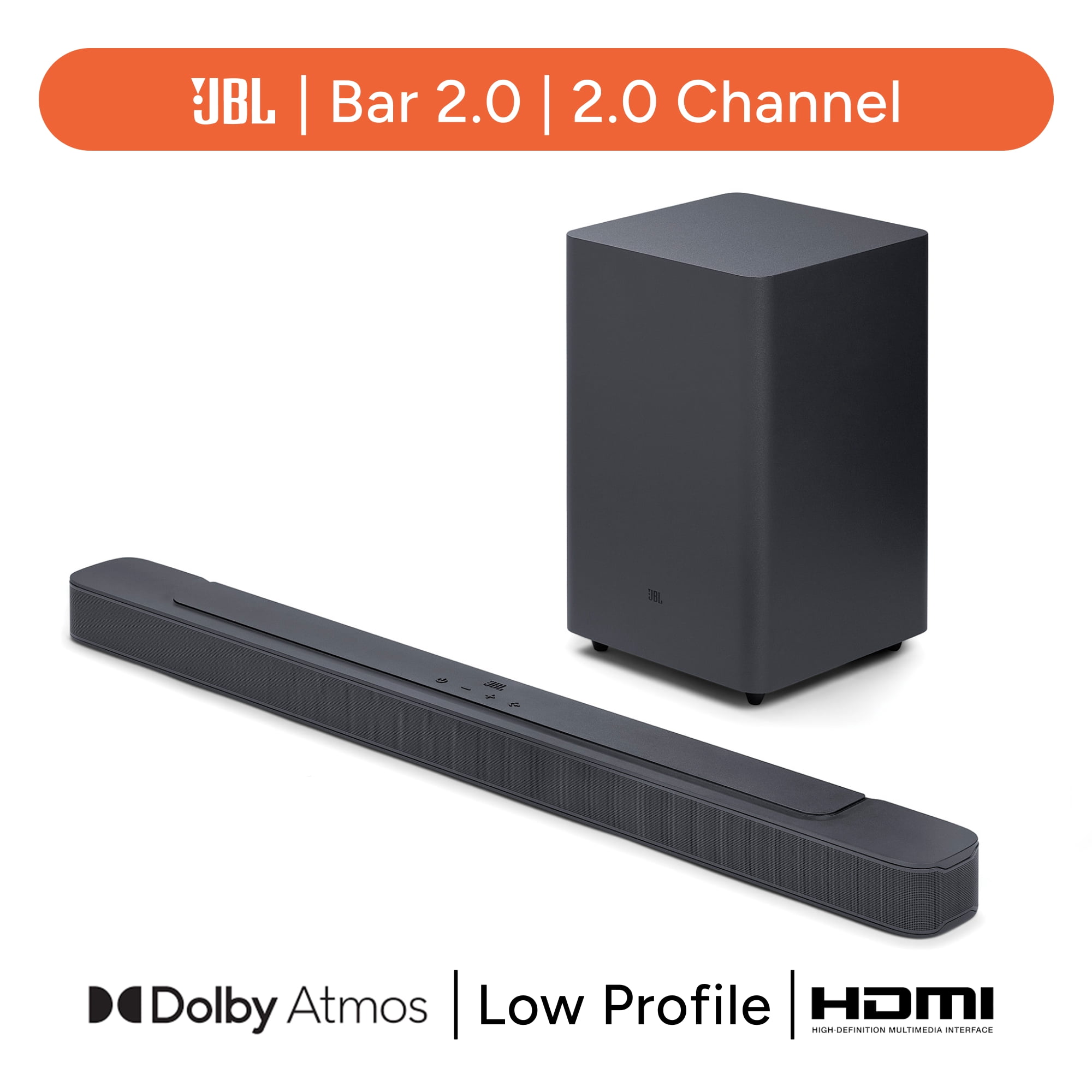 JBL Cinema SB120 - 2.0 channel soundbar - Black - Walmart.com