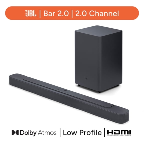 JBL Bar 2.0 All-in-one (MK2) - Compact 2.0 channel soundbar - Black