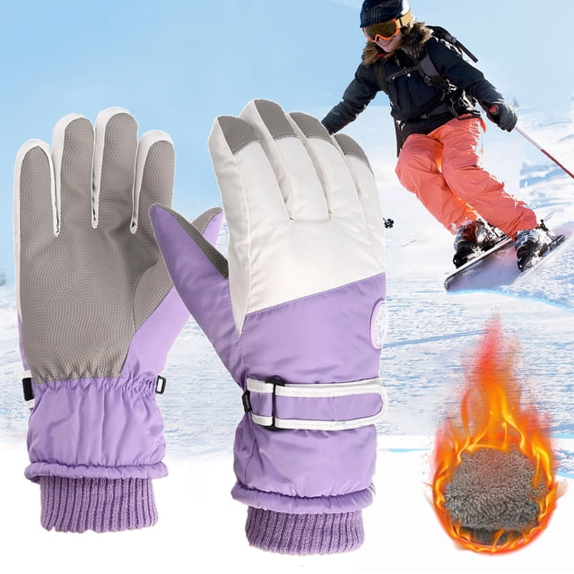 LSLJS Couple Winter Gloves Outdoor Windproof Rainproof Cold Proof Ski Riding Warm Gloves