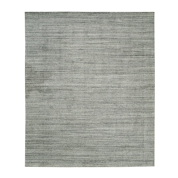 EORC Silver Handloomed Wool Contemporary Super Grass Rug, 8' x 10'-Color:Silver,Material:Wool
