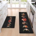 thumbnail image 2 of Kitchen Mats Set of 2, Moon Phase Mushroom Black Kitchen Rugs Anti Fatigue Kitchen Mats for Floor, Non Slip Kitchen Rug Waterproof 17"X29.5"+17"X47", 2 of 6