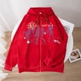 thumbnail image 2 of Gibobby Sudaderas de hombre sudaderas con cierre para hombre, chaquetas de rendimiento térmico de forro polar(Rojo,XG), 2 of 3