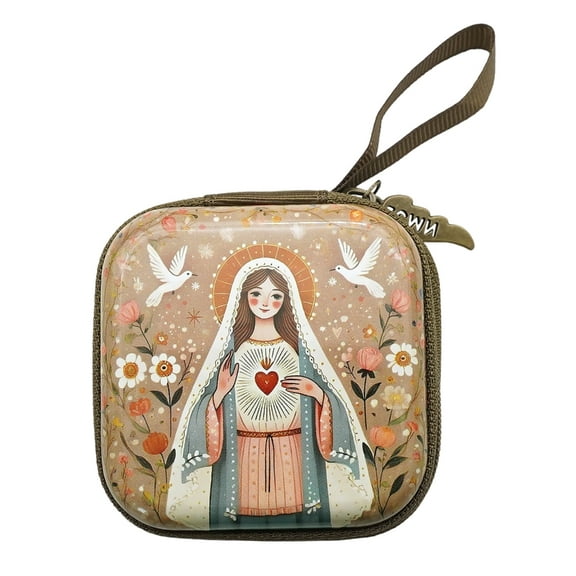 SDFGTstore Double Sided Plastic Rosary Storage Bag For Buddhism Catholic Church Use Organizers