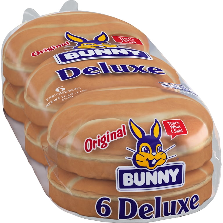 bunbun Bunny White Deluxe Buns, 16 oz, 6 Count - Walmart.com