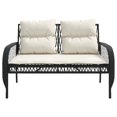 thumbnail image 5 of vidaXL 4 Piece Garden Sofa Set with Cushions Black Poly Rattan, 5 of 5