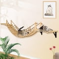 thumbnail image 3 of Cat Wall Shelves, Cat Wall Furniture 70" Cat Bridge Wall Mount Cat Perch Wooden Hammock Cat Tree Cat Climber Cat Cloud Shelf Board Cats Bed, 3 of 7