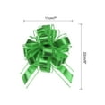 thumbnail image 2 of 12pcs 9" Extra Large Pull Bow Metallic Gift Wrapping Bows Ribbon Organza Green for Wedding Baskets Presents, 2 of 6