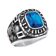Keepsake Personalized Men's Classic Square Class Ring available in Valadium, Silver Plus, 10kt and 14kt Yellow and White Gold