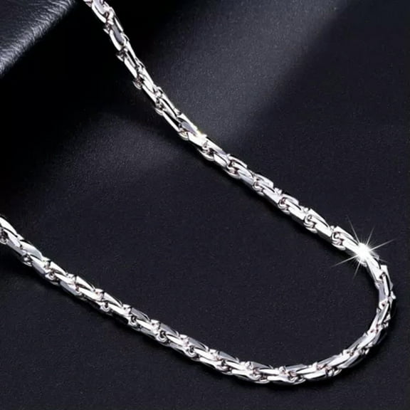 K-KED Real Pt950 Pure Platinum 950 Necklace For Men Solid Rope Pt950 Platinum Chain-58cm=22.8inch-1.6mm-14.5-15.0g