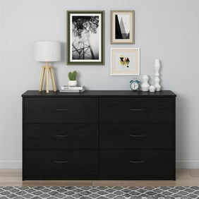 Cherry Finish Solid Pine Shaker 6 Drawer Dresser Walmart Com