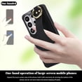 thumbnail image 3 of ELEHOLD for Samsung Galaxy S26 Ultra Protective Case,  Shockproof PU Leather Ring Holder Kickstand Wrist Strap Cover for Women Men,Black, 3 of 8