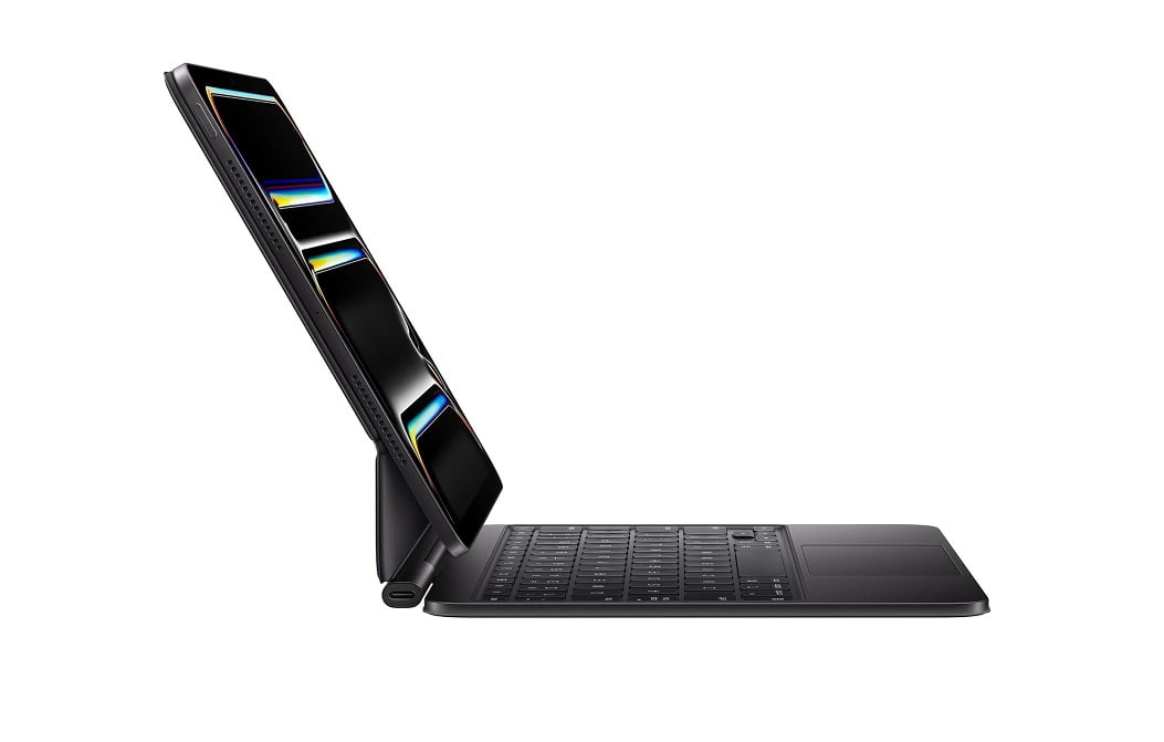 Open Box Apple Magic Keyboard - Keyboard and folio case - with trackpad - backlit - Apple Smart connector - QWERTY - Canadian French - black - for 11-inch iPad Pro (M4)