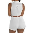 thumbnail image 3 of Stephy New Foreign Trade Women's Sexy Sleeveless Jumpsuit From Europe and America, White, XXL, 3 of 6
