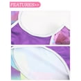 thumbnail image 4 of Little Girls Athletic Biketard Basic Dance Gymnastics Leotards with Shorts Colorful Hair Scrunchie Toddler Kids Girls Long Sleeve Tumbling Dancewear, 4 of 6