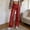 Red, variant on Women's Pants, Casual Pants for Women Elastic Waist Trousers with Pockets Wide Leg Straight Fit Comfortable Stretch and Red XXL
