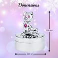 thumbnail image 4 of Matashi Chrome Plated Mini Silver Kitty Cat Keepsake Box by, 4 of 5